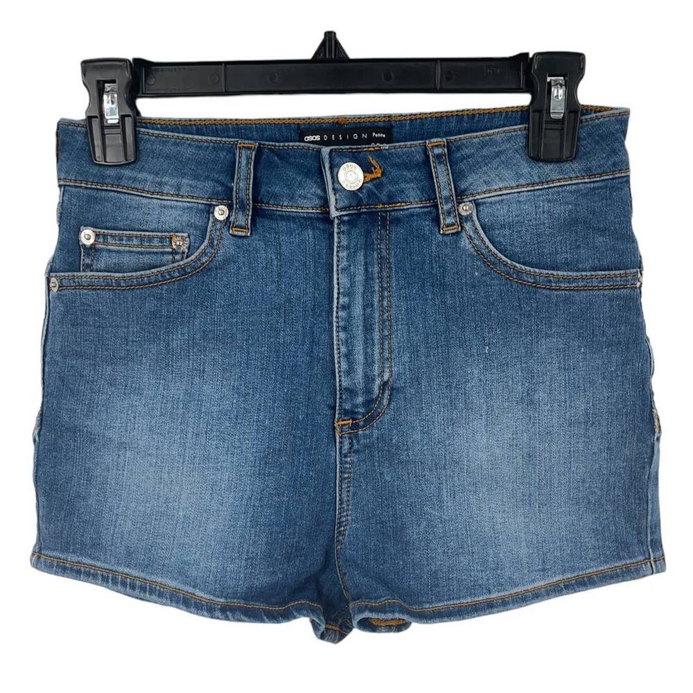 ASOS shorts denim high rise lift and contour size 6 Petite 6P